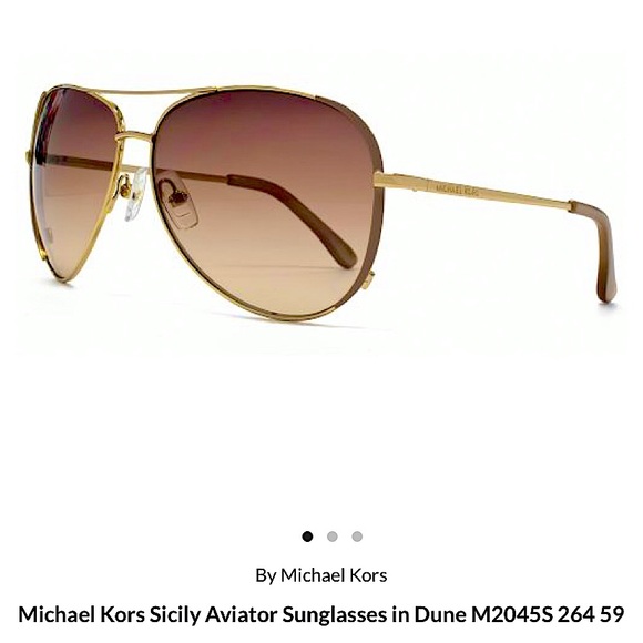 Michael Kors Accessories - Michael Kors Sicily aviators | Dune/gold